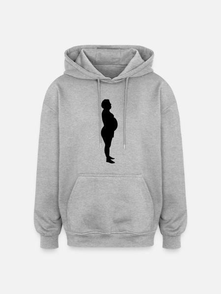 Dick - Oversized Unisex Hoodie - Grau meliert
