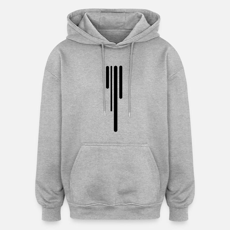 goutte à goutte - Sweat à capuche oversize unisexe - gris chiné