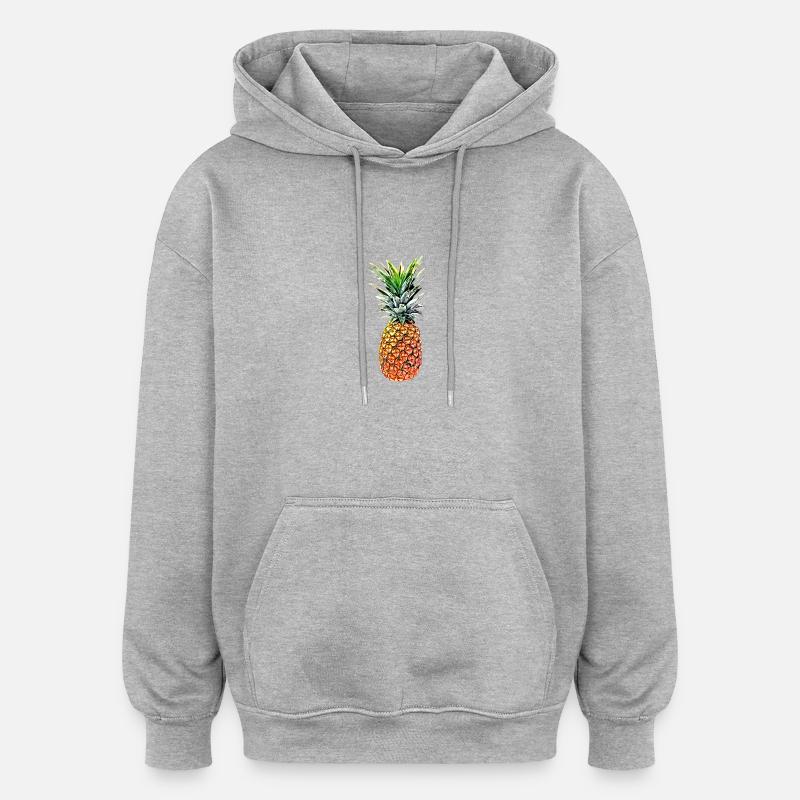 Ananas princesse - Sweat à capuche oversize unisexe - gris chiné