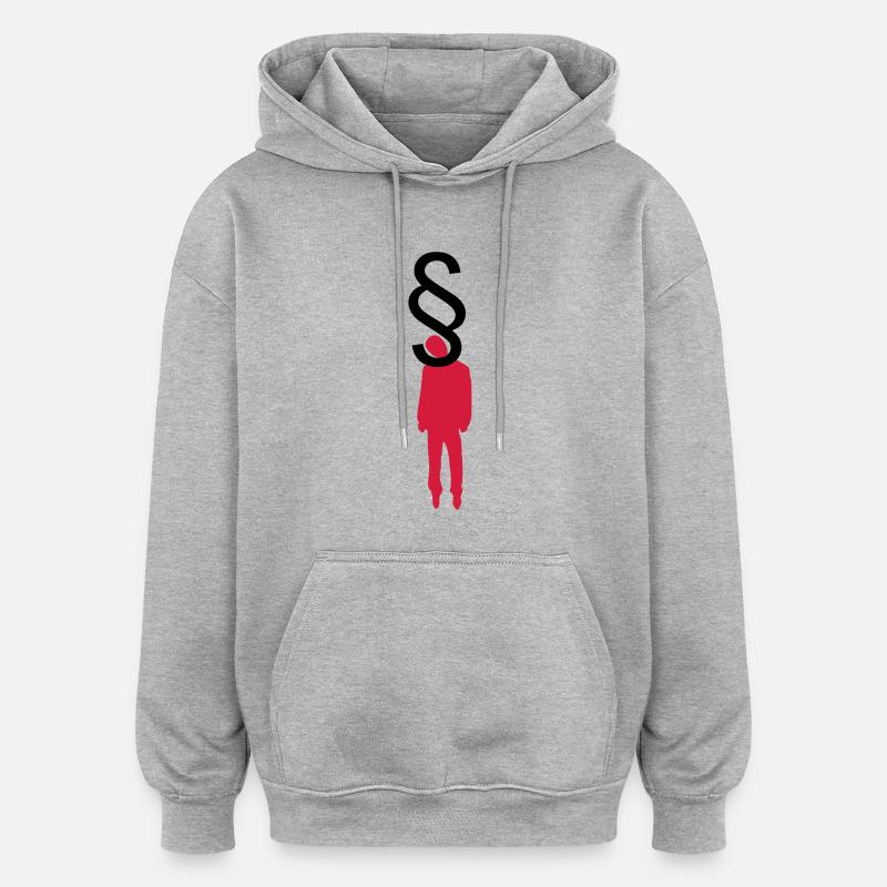 Suspendre avocat Couleur - Sweat à capuche oversize unisexe - gris chiné