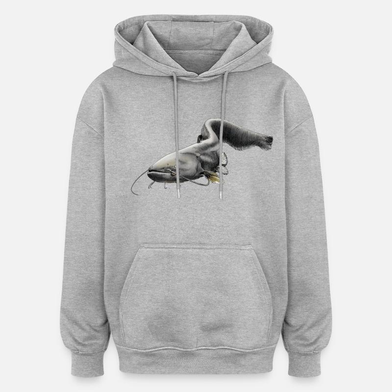 catfish - Sweat à capuche oversize unisexe - gris chiné
