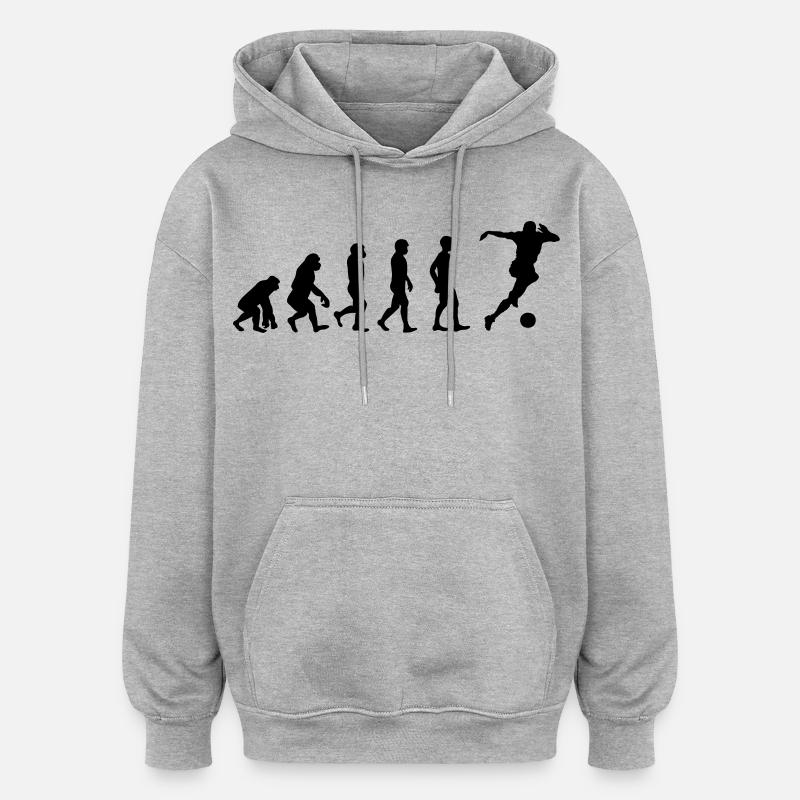 Evolution soccer - Sweat à capuche oversize unisexe - gris chiné
