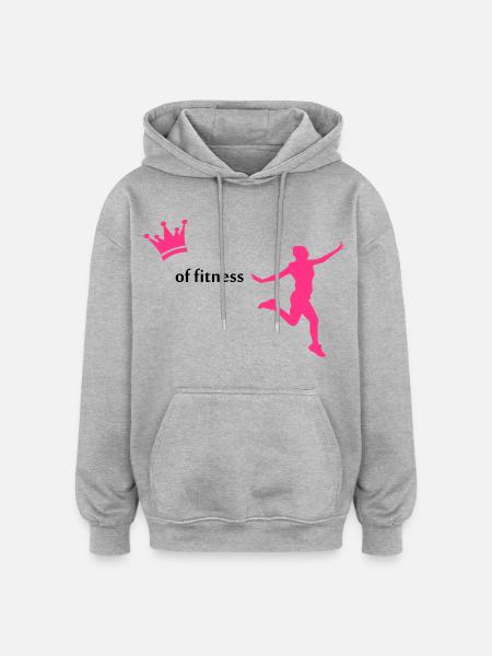 fitness - Oversized Unisex Hoodie - heather grey