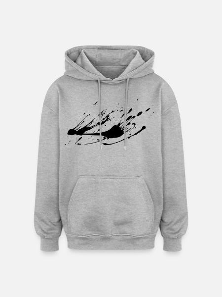 Paint splash image # - Oversized Unisex Hoodie - heather grey