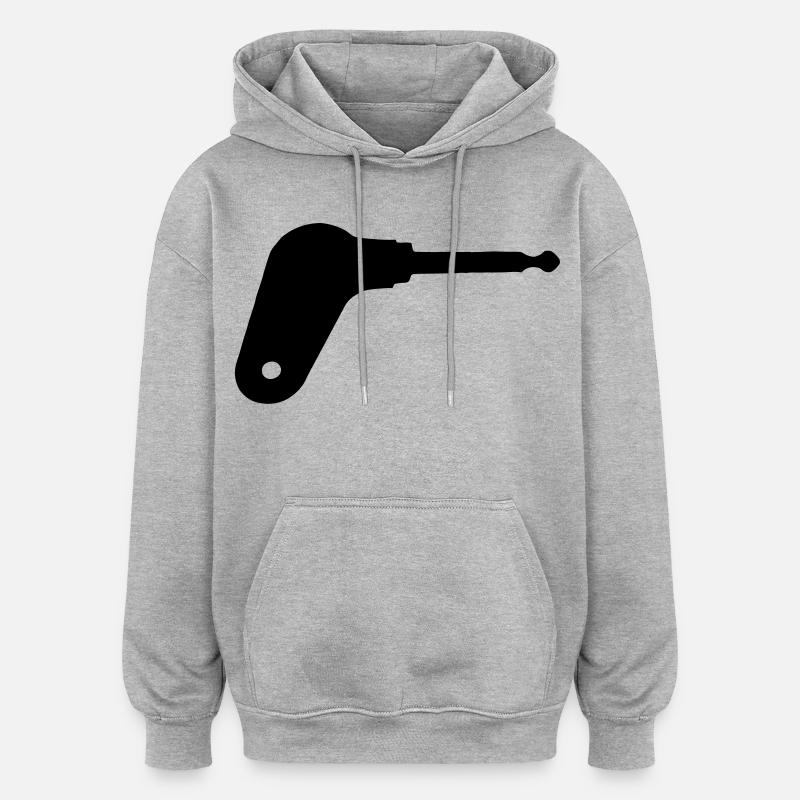 Clé de contact du tracteur oldtimer - Sweat à capuche oversize unisexe - gris chiné