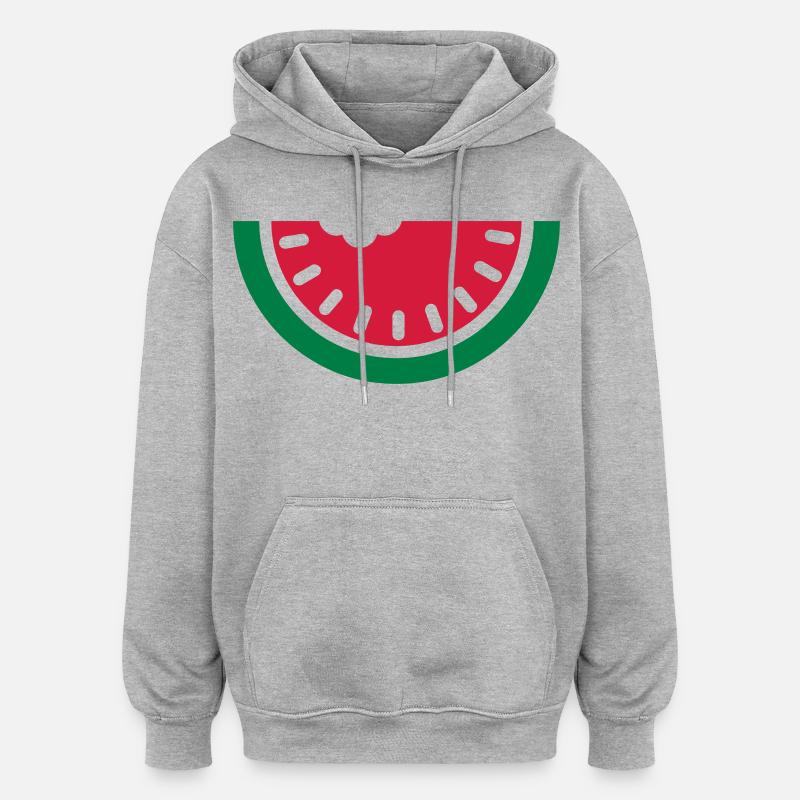 melon d'eau - Sweat à capuche oversize unisexe - gris chiné