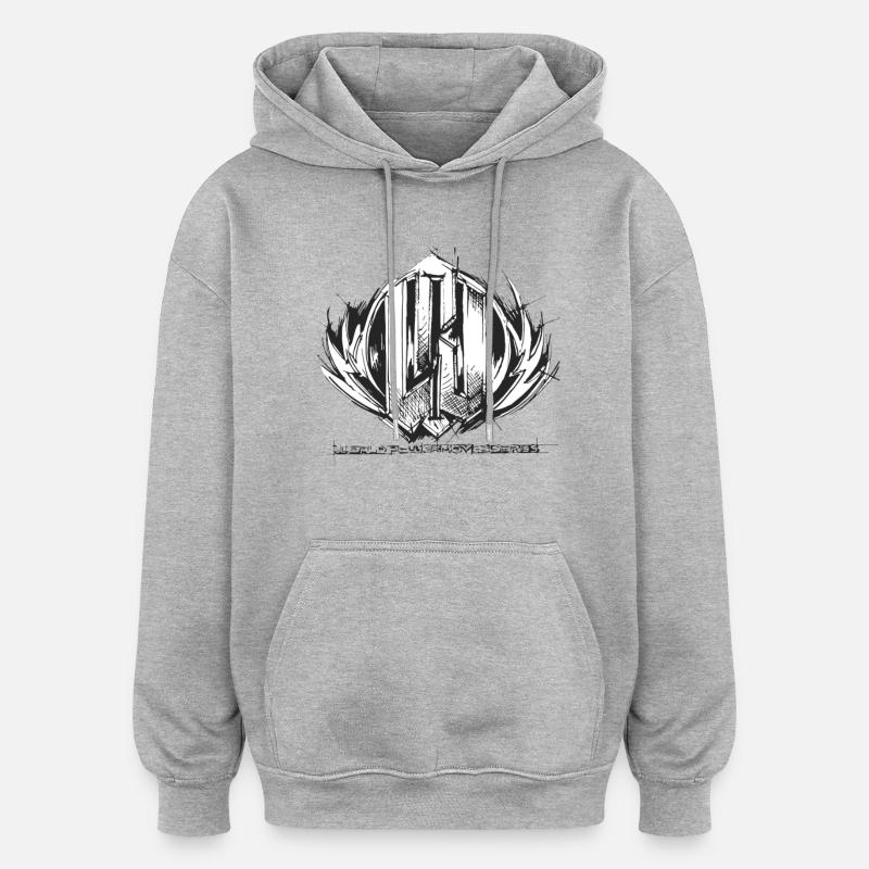 WPS2K17 by Jean Marc Lejeune - Sweat à capuche oversize unisexe - gris chiné