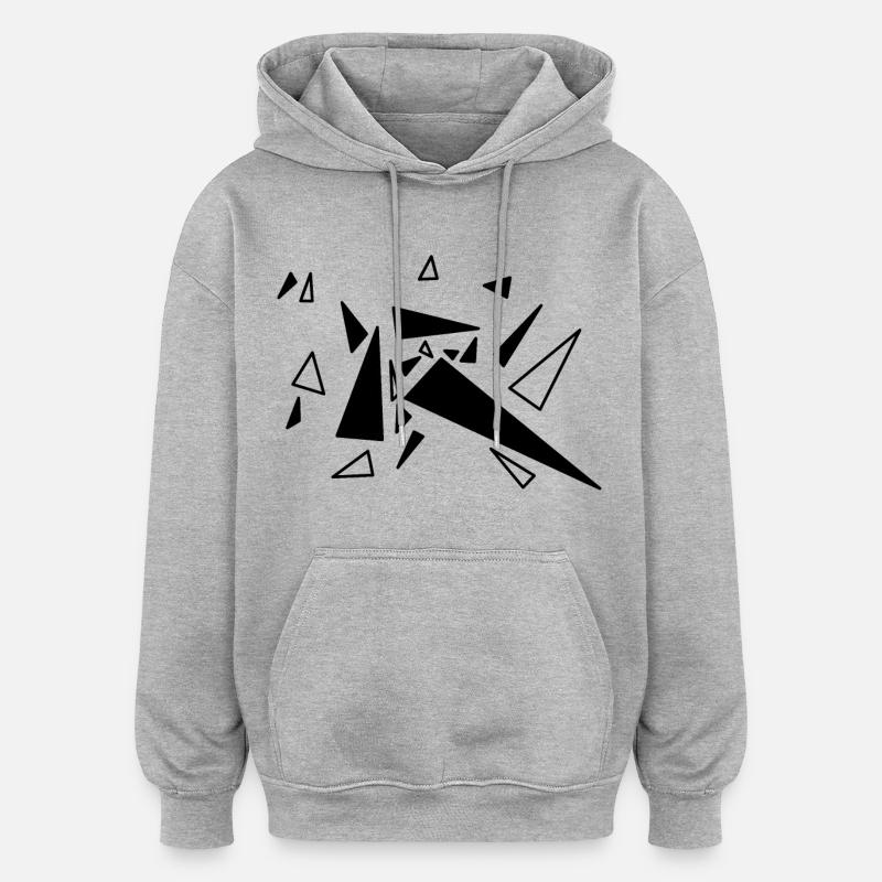 triangle - Sweat à capuche oversize unisexe - gris chiné