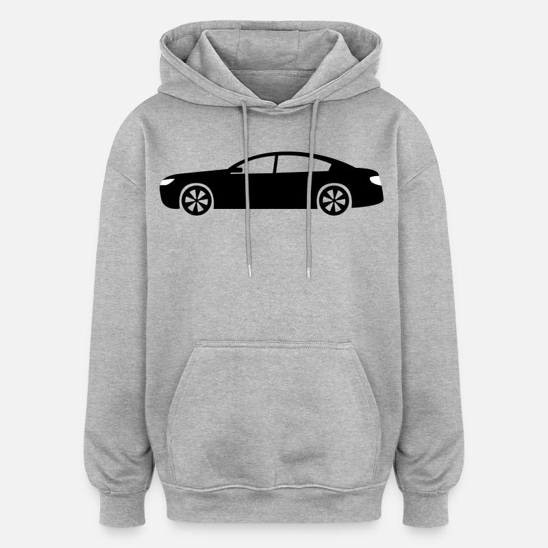 Auto - Oversized Unisex Hoodie - Grau meliert