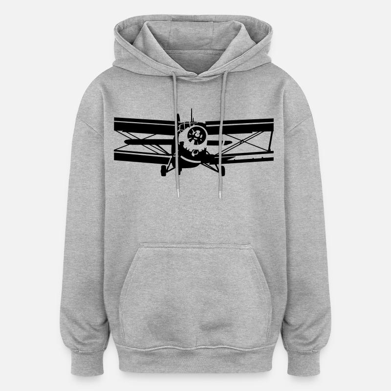 Antonov 2 - Sweat à capuche oversize unisexe - gris chiné