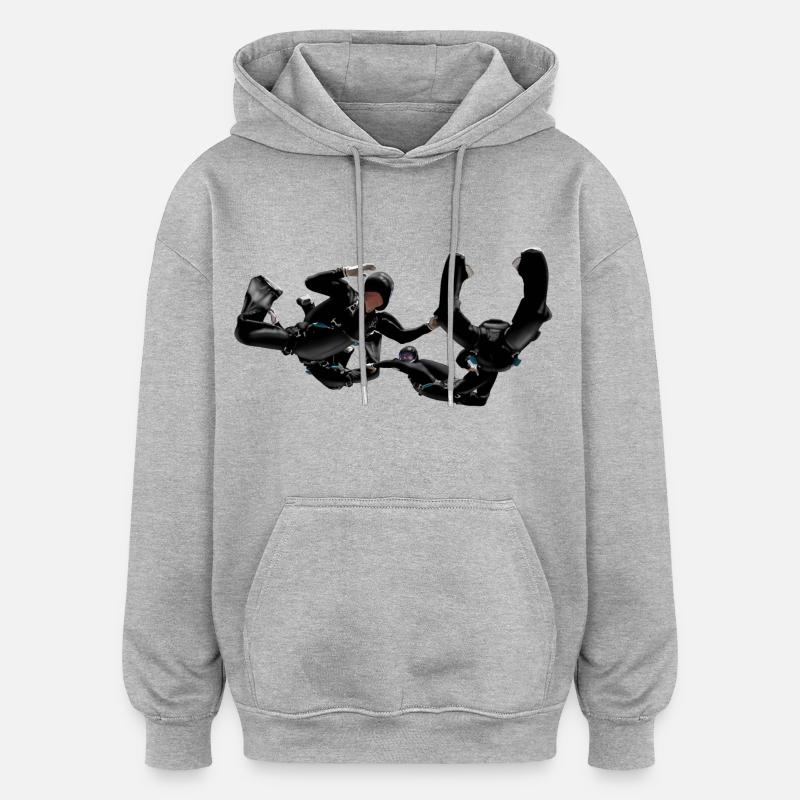 Skydivers - Sweat à capuche oversize unisexe - gris chiné