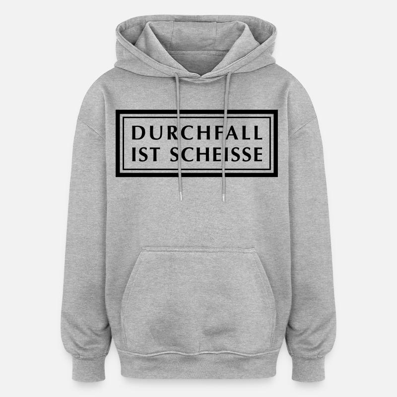La diarrhée est la merde - Sweat à capuche oversize unisexe - gris chiné