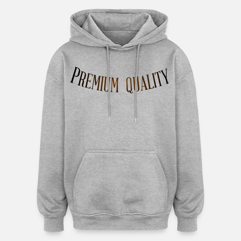 Qualité Premium - Sweat à capuche oversize unisexe - gris chiné