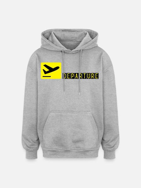 Airplane taking off - Oversized Unisex Hoodie - heather grey