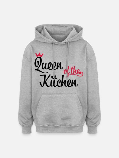 Queen of the Kitchen - Oversized Unisex Hoodie - heather grey
