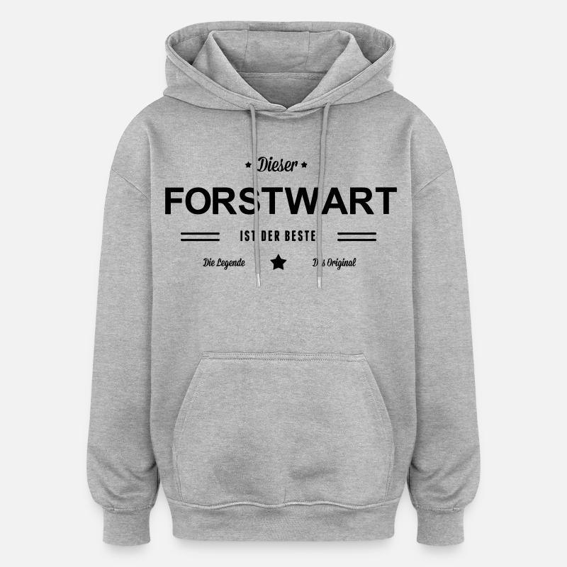 Bester Forstwart - Oversized Unisex Hoodie - Grau meliert