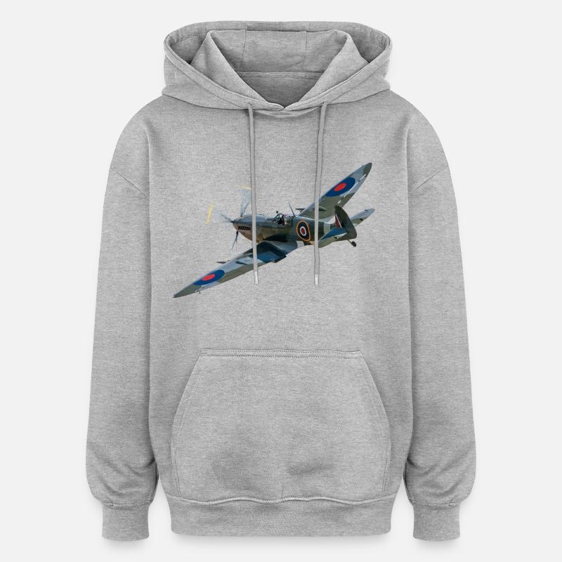 Spitfire - Sweat à capuche oversize unisexe - gris chiné