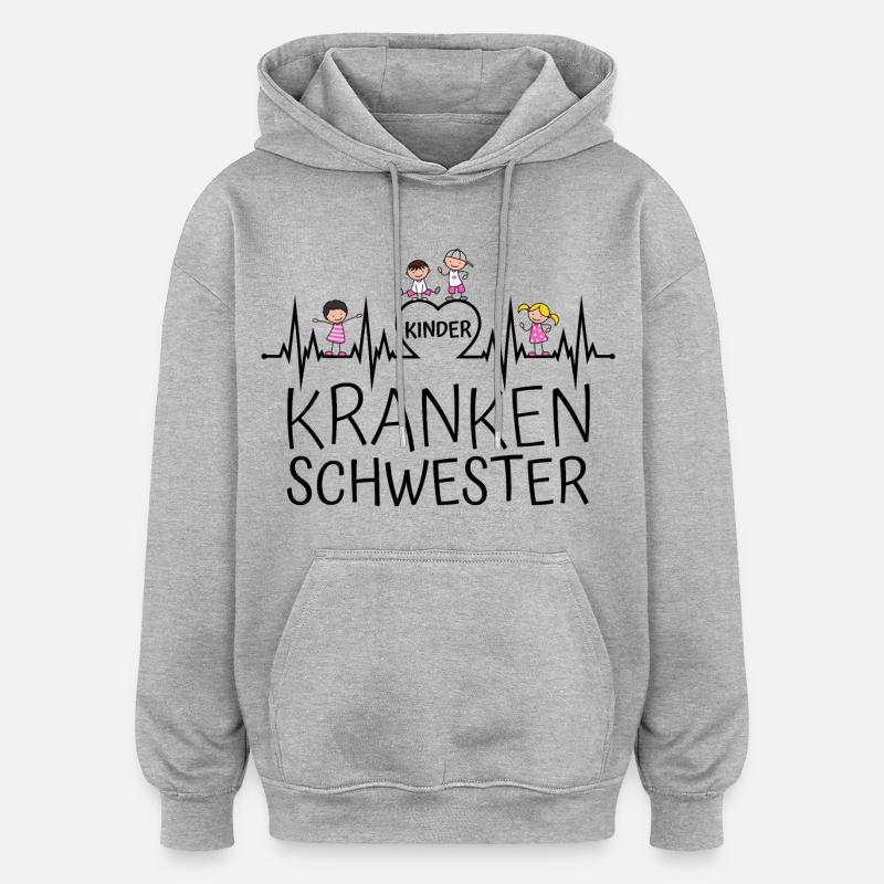 Kinderkrankenschwester Kinder Krankenschwester - Oversized Unisex Hoodie - Grau meliert