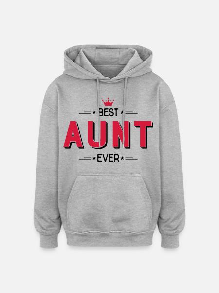 Aunt - Oversized Unisex Hoodie - heather grey