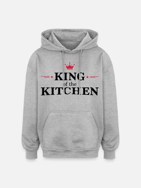 King of the Kirchen - Oversized Unisex Hoodie - Grau meliert