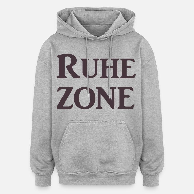 Ruhezone - Oversized Unisex Hoodie - Grau meliert