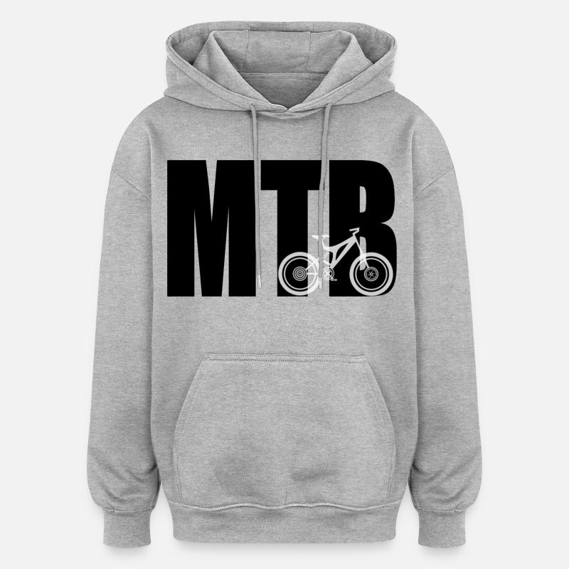 MTB - Sweat à capuche oversize unisexe - gris chiné