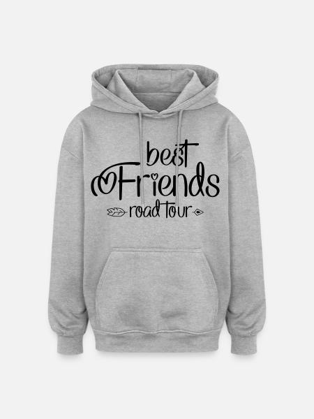 Road tour with friends - Oversized Unisex Hoodie - heather grey