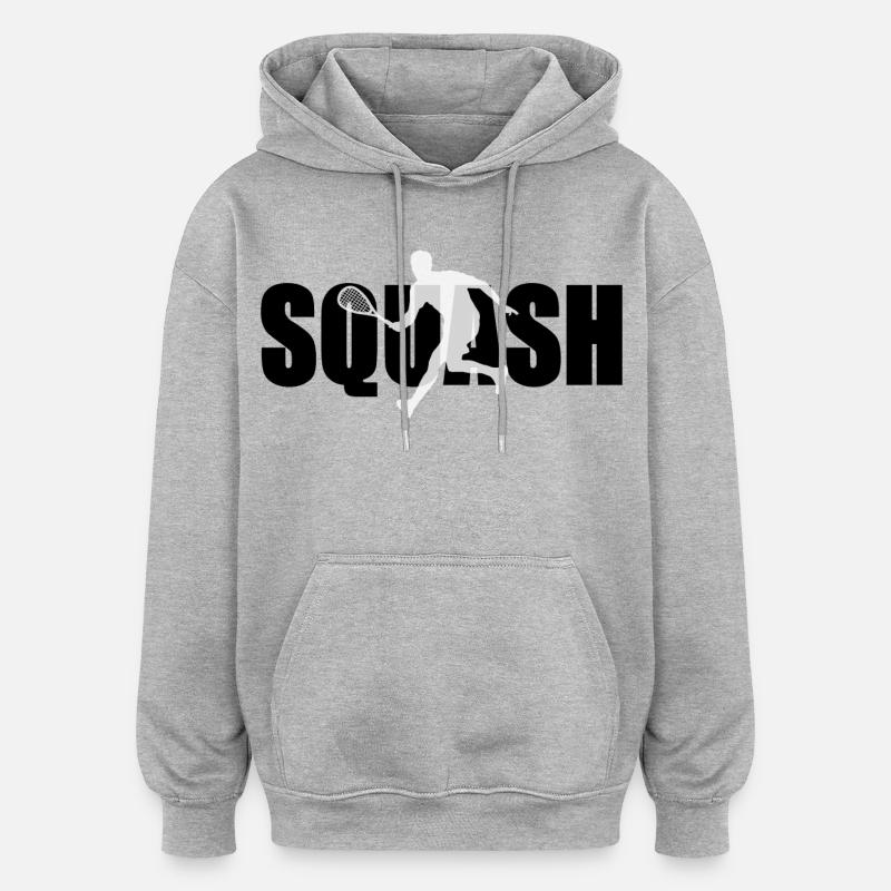 Squash - Sweat à capuche oversize unisexe - gris chiné