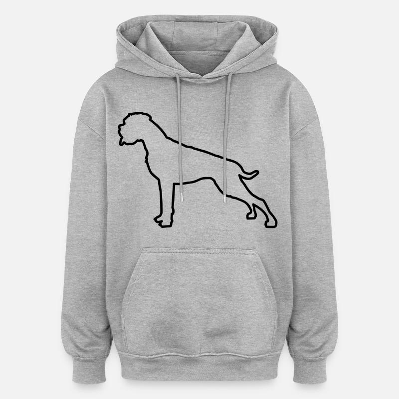 Plan Boxer - Sweat à capuche oversize unisexe - gris chiné