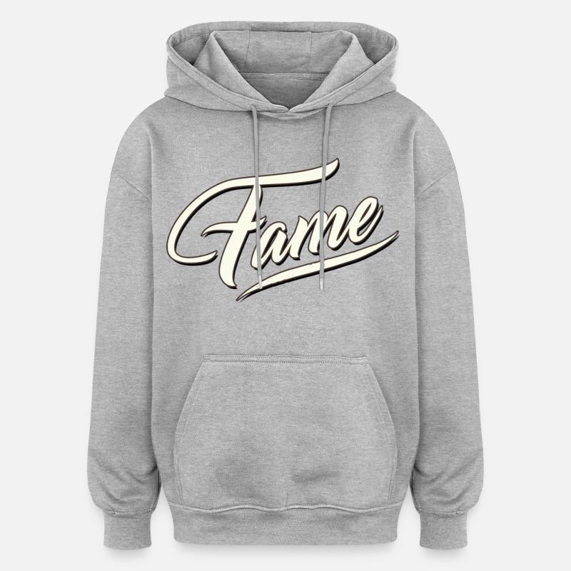 célébrité célèbre célèbre gagnant populaire connu - Sweat à capuche oversize unisexe - gris chiné