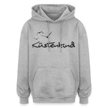 Küstenkind - Oversized Unisex Hoodie - Grau meliert - Vorne - Noah (186cm)