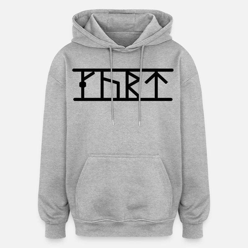 Kurt - Sweat à capuche oversize unisexe - gris chiné