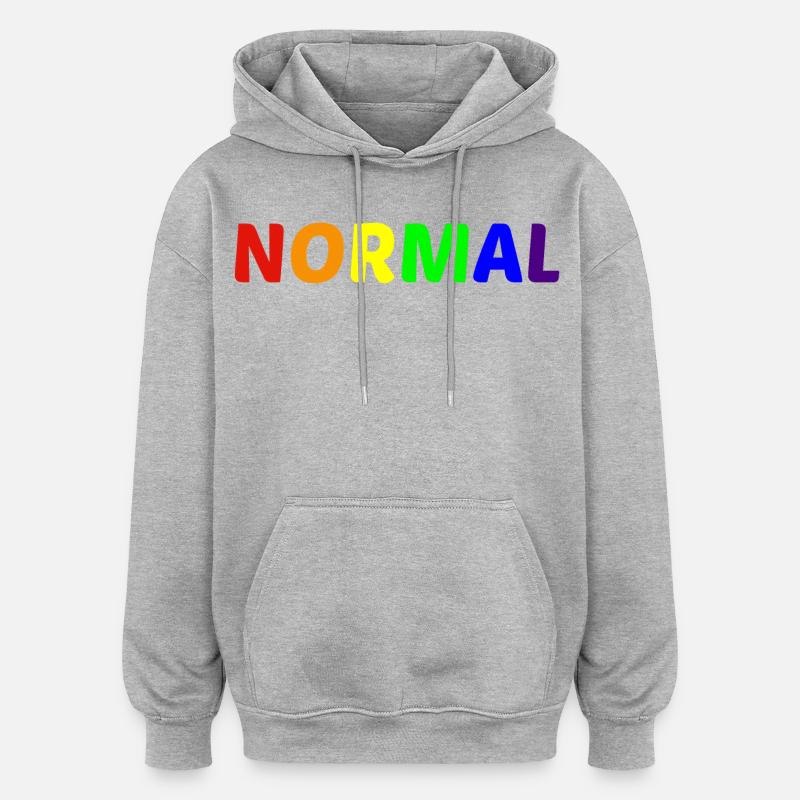 NORMAL - Sweat à capuche oversize unisexe - gris chiné