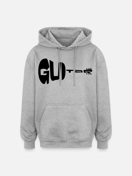 Guitar in the shape of a guitar * - Oversized Unisex Hoodie - heather grey