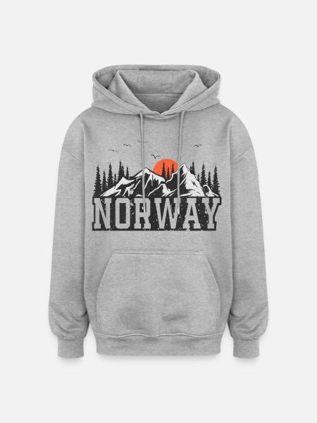 Norway - Oversized Unisex Hoodie - heather grey