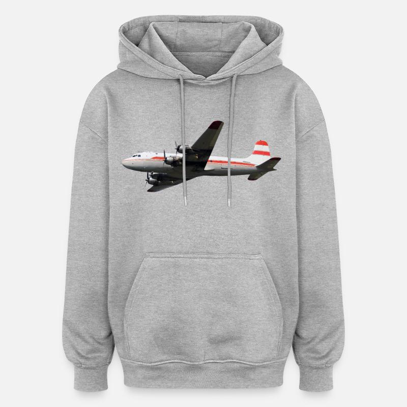 DC-4 - Sweat à capuche oversize unisexe - gris chiné