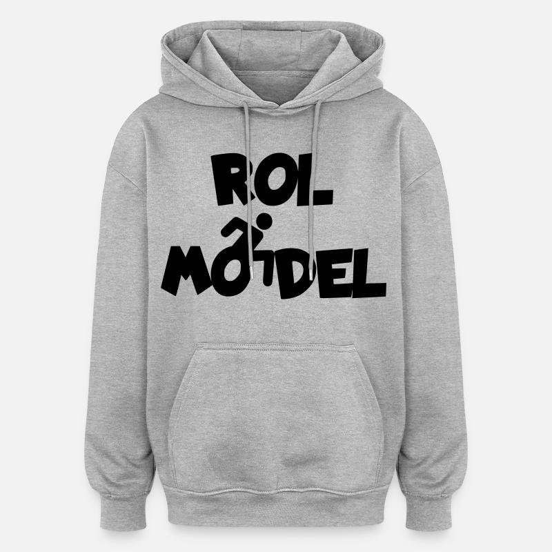 Jeder Rollstuhlfahrer ist ein Vorbild # - Oversized Unisex Hoodie - Grau meliert