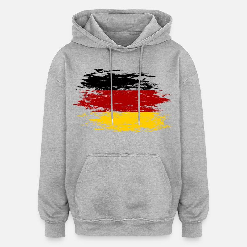 L’Allemagne a utilisé - Sweat à capuche oversize unisexe - gris chiné