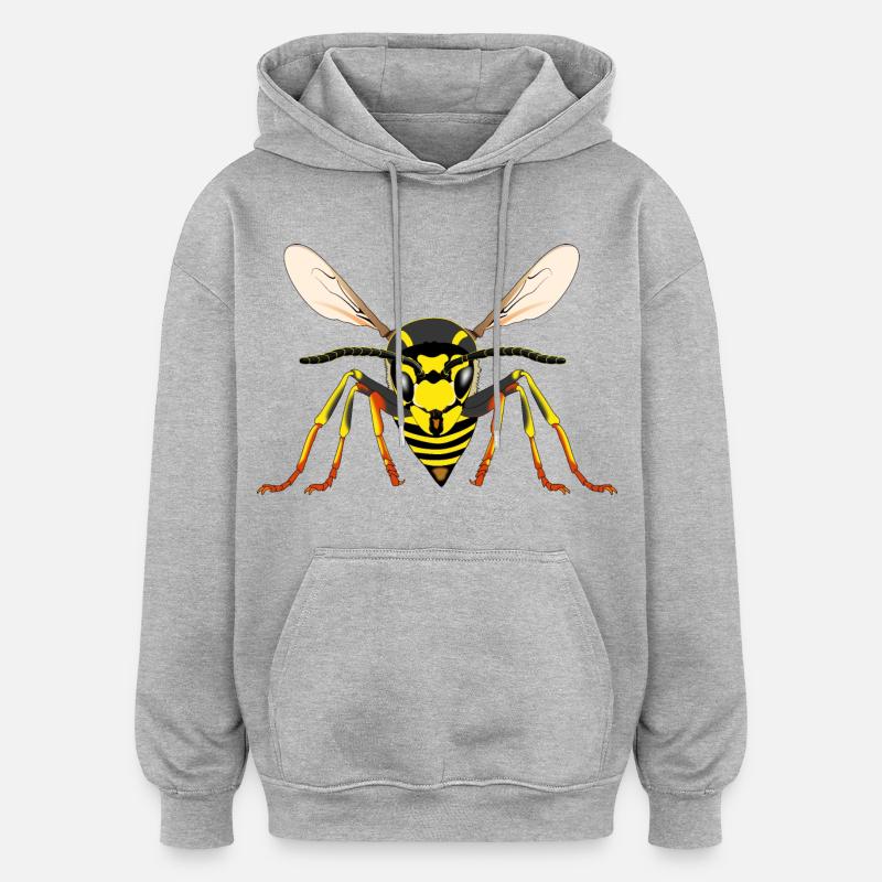 Guêpe de l’avant - Sweat à capuche oversize unisexe - gris chiné