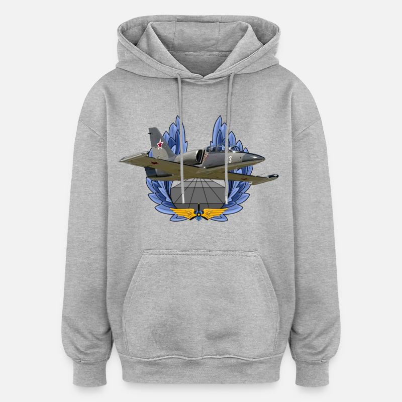 Aero L-39 Albatros - Sweat à capuche oversize unisexe - gris chiné