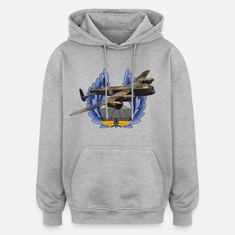 Lancaster - Sweat à capuche oversize unisexe - gris chiné