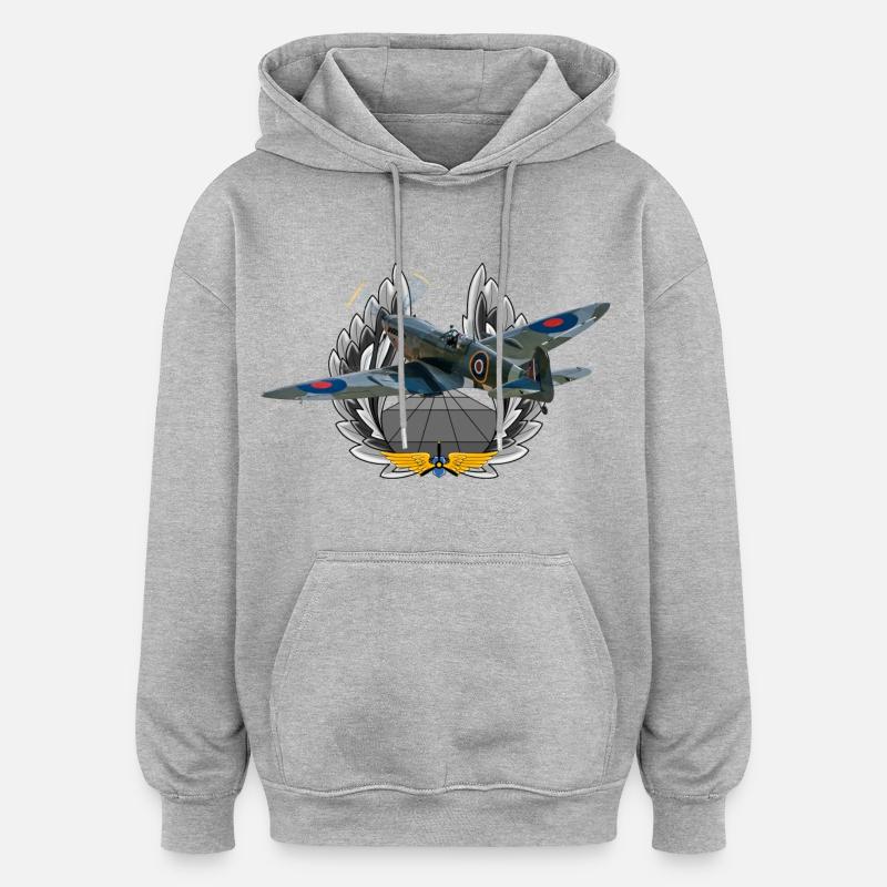 Spitfire - Sweat à capuche oversize unisexe - gris chiné