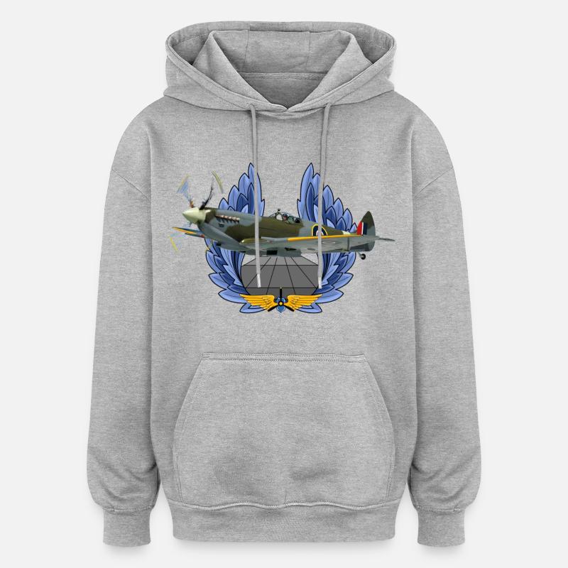 Spitfire - Sweat à capuche oversize unisexe - gris chiné