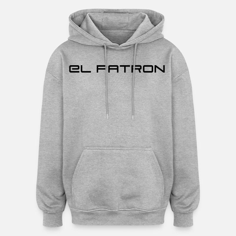 El Patron – Le look du chef - Sweat à capuche oversize unisexe - gris chiné