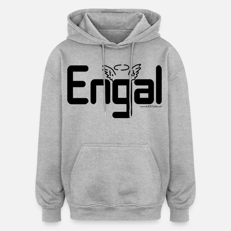 Engal - Engerl, dialecte autrichien, Cadeau - Sweat à capuche oversize unisexe - gris chiné