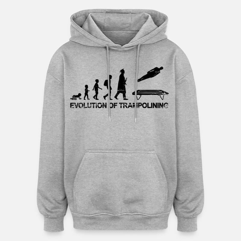 Développement du sport trampoline - Sweat à capuche oversize unisexe - gris chiné