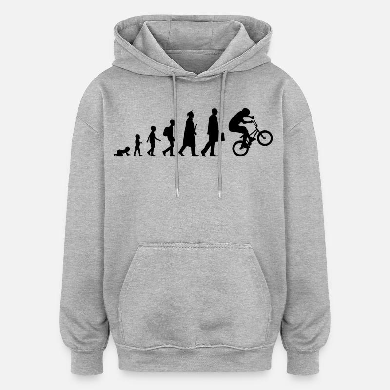 Développement du BMX - Sweat à capuche oversize unisexe - gris chiné