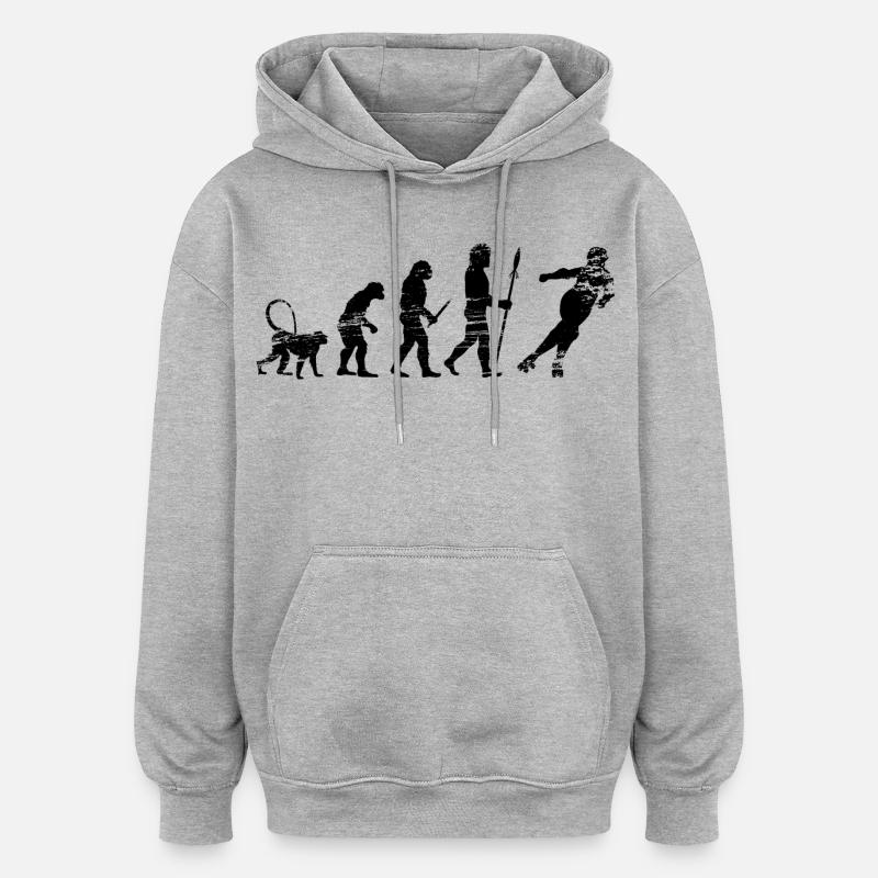 Entwicklung eines Rollschuhläufers - Oversized Unisex Hoodie - Grau meliert