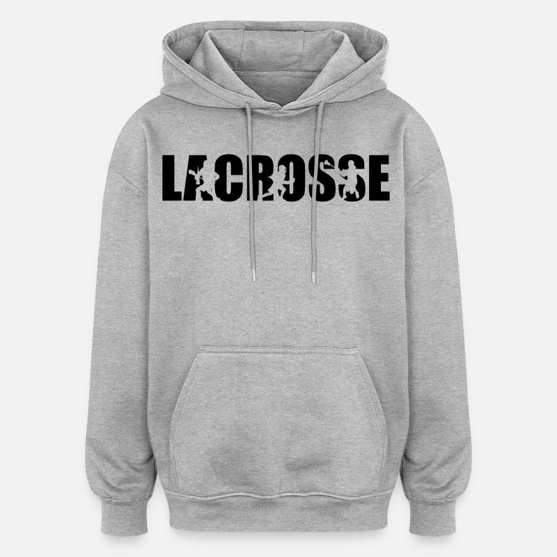 Lacrosse - Sweat à capuche oversize unisexe - gris chiné
