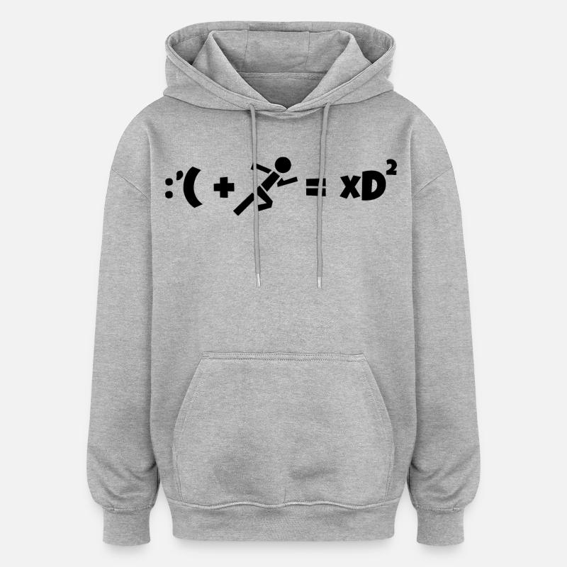 Formule Runner - Sweat à capuche oversize unisexe - gris chiné